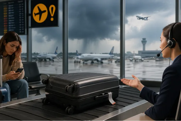 Flight disruptions and baggage support